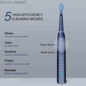 Cepillo de dientes Seago Cepillo de dientes eléctrico SG575 Cepillo de dientes Soinc Temporizador de 2 minutos 5 modos IPX7 Carga USB a prueba de agua Blanqueador de dientes 0427872022 Z230724