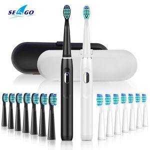 Tandenborstel zeo elektrische tandenborstel sonische oplaadbare volwassene met timerzorg tanden bleken 4 modi vervangen 3 stks borstelkoppen sg551 230227