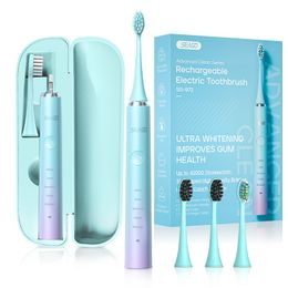 Tandenborstel Seago Sonic Electric Tooth Brush 5 Modi Waterdichte fasth kop volwassen borstel borstel USB laadpaar cadeau uniek kleurrijke ontwerp 230211