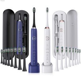 Brosse à dents Smart Sonic brosse à dents électrique ultrasons IPX7 brosse à dents Rechargeable 5 Mode Smart Time blanchisseur brosse à dents Sarmocare S100