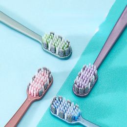 Tandenborstel zacht haar plastic handvat orale verzorging tandenborstel ultra-fijne reis draagbare milieuvriendelijke vezel nano