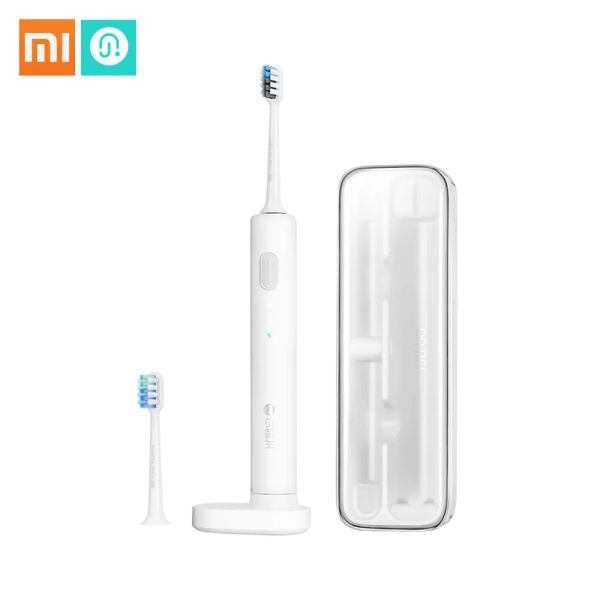 Cepillo de dientes eléctrico sónico, cepillo inteligente con ondas de sonido, blanqueamiento ultrasónico, caja de viaje con carga inalámbrica resistente al agua