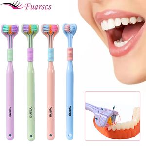 Brosse à dents à trois côtés pour cheveux doux, poils Ultra fins pour adultes, soins buccaux, brosse à dents de sécurité pour la santé Cle 230906