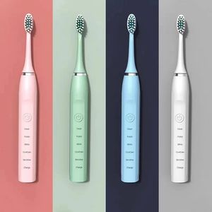 Toothbrush Ultrasonic electric toothbrush for adult timer teeth ultrasonic automatic vibrator for whitening IPX7 waterproof 3 brush head USB type 231214