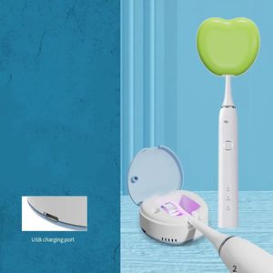 Cepillo de dientes Caja de desinfección de cepillo de dientes eléctrico ultravioleta Esterilización portátil Estante de desinfección de cepillo de dientes Esterilizador 231012