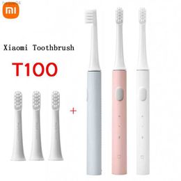 Brosse à dents Xiaomi Mijia Sonic Electric Brosse à dents T100 Adulte Ultrasonic Automatic Brosse à dents USB Brosse à dents imperméable rechargeable Xiomi