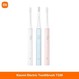 Brosse à dents Xiaomi Mijia T100 brosse à dents électrique sonique Mi brosse à dents intelligente colorée Usb Rechargeable Ipx7 étanche pour tête de brosse à dents
