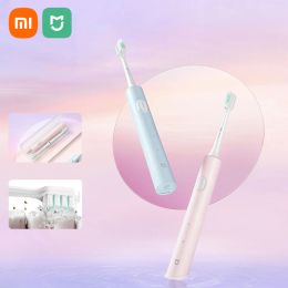 Brosse à dents Xiaomi Mijia T200C Brosse de dents électrique Sonic Whitening Ultrasonic vibrant Smart Tooth Brosses IPX7 MES606 imperméable MES606