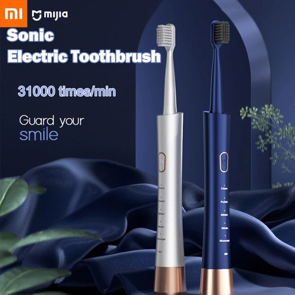 Brosse à dents Xiaomi Sonic Electric Brosse de dents Typec 5Gear Mode adulte mâle et femelle vibratrice intelligente Brosse à dents Brosse de dents Outils de nettoyage