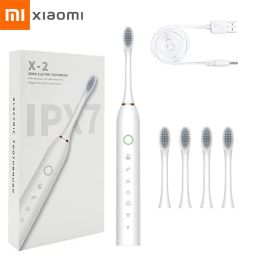 Brosse à dents Xiaomi Youpin Sonic Electric Brosse de dents USB Brosse de dents électrique rechargeable IPX7 TRAVAILLEMENT DE DÉTONNES DE BLANCHING TEL