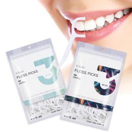 Cepillo de dientes Ykelin 600/1000pcs de hilo dental desechable Stick de dientes de hilo dental 7.5 cm Pick Interdental Cepillo Flojo para limpieza oral