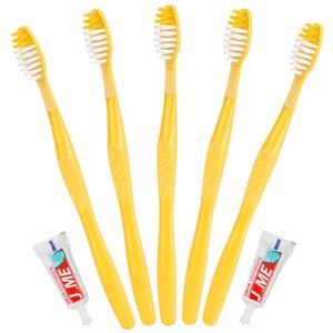 Brosses à dents 100/5/1 pièces brosse à dents de voyage Portable jetable avec Kit de dentifrice brosse de nettoyage des dents de soins bucco-dentaires pratique