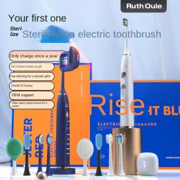 Brosseurs à dents 300 jours Endurance, modes de conversion de fréquence multiples, RS4 Premium, haut équipé d'une brosse à dents électrique acoustique intelligente