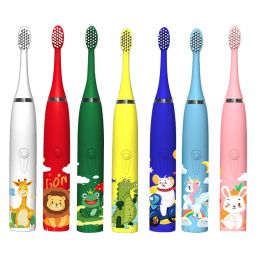Brosses à dents brosses électriques à cheveux molle pour enfants 315 ans, dessin animé rechargeable, étudiant mignon, entièrement automatique, garçons et filles