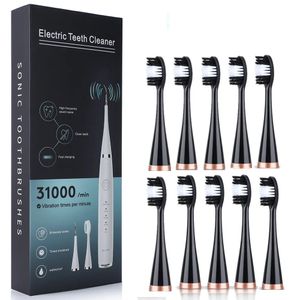 Têtes de brosses à dents 10 pièces têtes de brosse de rechange pour dispositif de blanchiment des dents électrique sonique nettoyant enlever la goutte 231006