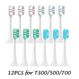 Tandenborstels kop 12 -stcs vervangende borstelkoppen voor Xiaomi Mijia T300T500T700 Sonic Electric Tooth Soft Bristle Caps Vacuümpakket Nozzles 230217