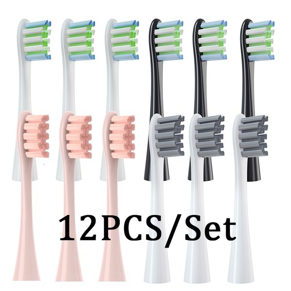 Cabezales de cepillo de dientes 12 cabezales de cepillo de repuesto para Oclean X PRO Z1 One Air 2 SE Sonic cepillo de dientes eléctrico DuPont boquillas de cerdas suaves 230324