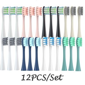 Têtes de brosses à dents 12 pièces têtes de brosse de remplacement emballées sous vide pour Oclean X PRO Z1 One Air 2 SE buses de nettoyage en profondeur DuPont souples 230410