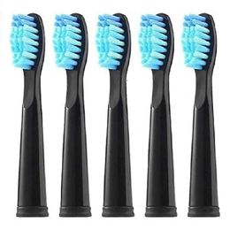 Tête de brosse à dents 5 pièces têtes de rechange de brosse à dents électrique sonique têtes de brosse à dents pour Fairywill FW-507 FW-508 FW-917 tête de brosse à dents noir 230928