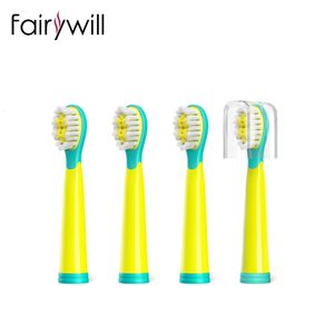 Brosses à dents Tête Fairywill Brosses à dents électriques Têtes de rechange Brosse à dents électrique 4 têtes Ensembles pour FW-2001 Tête Brosse à dents 230413