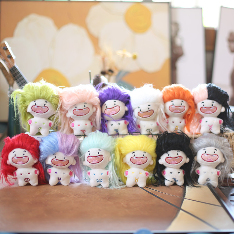 Беззубые хлопковые плюшевые куклы куклы милые горячие игрушки -игрушки Zodiac Creative Colls 12 см жареные волосы голые дети детеныша день рождения Lt0094