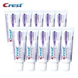 Tandpasta 3D witte crest tandpastes schittering tanden bleken fluoride anticavity squeezers draagbare kleine tandpasta 20GX10 voor reizen