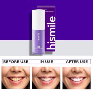 Dentifrice Hismile V34 Dentant nettoyant le dentifrice de blanchiment enlève les teintes blanchissantes blanchiment de l'hygiène buccale blanchissante et coloration