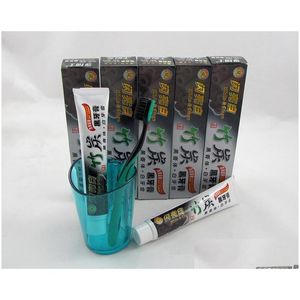 Dentifrice Tootaste Nouveau charbon de bois Tootaste blanc et propre blanchissant bambou noir pâte dentaire orale livraison goutte santé beauté Dhixr Dhcvb