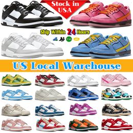 Almacén local Zapatos de diseñador para hombre Zapatillas casuales bajas Panda Negro Blanco Triple Rosa Gris Niebla Costa Unc Syracuse Photon Dust US Stocking en EE. UU. Hombres Mujeres Entrenadores