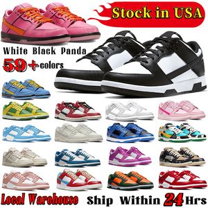 US Stocking Designer Chaussures de course hommes baskets basses blancs noirs Panda Entrepôt local triple rose gris brouillard unc photon poussière aux États-Unis dhgate mens