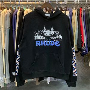 Top 1 1 Designer Rhudes Casino Sweats à capuche Imprimer Sweat-shirts en pur coton Pull à capuche pour hommes et femmes RH994532