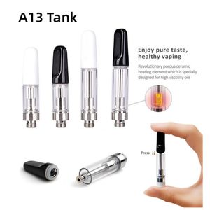 Top 1 keramische cartridge 0,5 ml 1,0 ml lege vape cartridge glastankverdamper pen 510 Thead Atomizer Vape Carts Dikke olie e-sigarettenkits in Stock Factory Directe verkoop