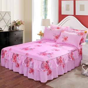 Top 100% katoen bed rok Meervoudig textiel levert beddengoed bladen huidvriendelijke sprei bed laken met kussensloop F0374 210420