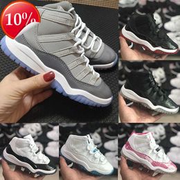top 11 Kids Basketball Shoes Cool Grey Bred XI Gym Red Infant Kinderen peuter Gamma Blue Concord 11S trainers jongen meisje tn sneakers Space Jam
