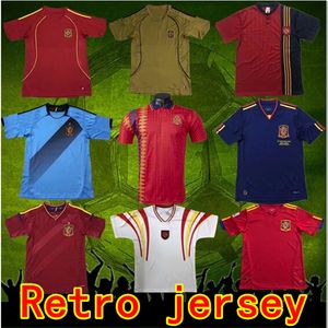 top 2010 maillots de football rétro espagne Fernando Torres Alonso Sergio Ramos Iniesta Chemises classiques Maillot de football vintage Camiseta Maill