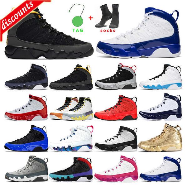 TOP 2021 zapatos de baloncesto para hombres 9s entrenadores para hombres 9 Change The World University Blue Multi Color Racer unc countdown pack criado