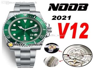 Top 2021 N 40mm V12 116610 SA3135 Automatische heren Watch Green Ceramics Bezel en Dial 904L Steel Bracelet Ultimate Super Edition C2183811