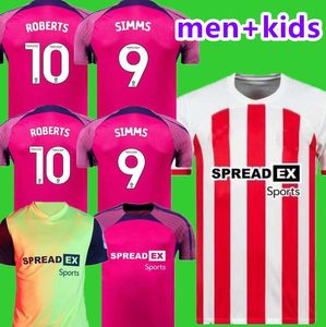 2023 2024 Jerseys de football de Sunderland Home Stewart Simms Roberts Amad Clarke Dajaku Ebleton Evans O'Nien Football Shirt Pritchard Mens Kid Kit Kits Football Kits 89