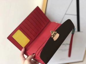 TOP 2023 Portefeuilles de créateurs de mode de luxe pour femmes sacs à main longs lettres de fleurs marron porte-carte de crédit dames minces sacs d'embrayage d'argent à carreaux de haute qualité