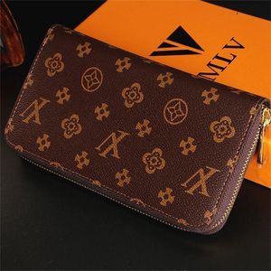 TOP 2023 portefeuille porte-monnaie de luxe en relief fermeture à glissière embrayage portefeuilles sacs à main avec boîte orange carte sac à poussière