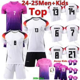 Top 2024 European Cup Duitsland Soccer Jerseys Hummels Kroos Gnabry Werner Draxler Reus Muller Gotze Men and Kids Kit Fans Player Versie Voetbalshirt Uniform 666