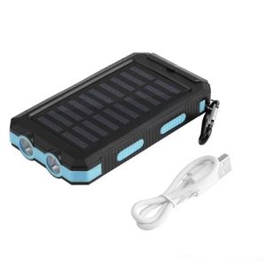 Top 30000mAh Banque solaire de batterie externe Externale Charge rapide Double chargeur de téléphone mobile portable Powerbank USB pour iPhone8 X285T 1AA