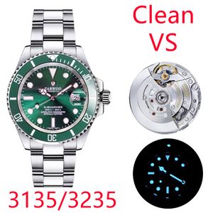 Top 3235 3135 Automatisch mechanisch horloge Luxe Men S Sports Watch 904L roestvrij staal onderzeeër Automatisch horloge Super Glow 12661 11661 40mm 41 mm Clean vs Factory