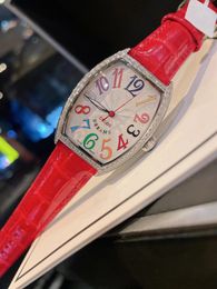 Top 3A Genève luxe lederen band Dames quartz horloge Vattype Mueller kleur dromen Set FM-MODELLEN diamanten Noble horloge FRANCK MULLER prachtige ZWARTE beroemde Mark
