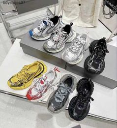 TOP 3XL Designer Phantom Sneakers Track 10 Chaussures Hommes Femmes Rétro Casual Chaussures Noir et Blanc Maille Confortable Nylon Sneaker Balenciga Lacets Taille 35-46