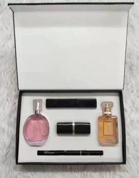 Top 5 in 1 make -up cadeau set parfum cosmetica collectie mascara eyeliner lippenstift parfum kit3405480