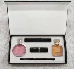 Top 5 en 1 Makeup Gift Set Perfume Cosmetics Collection Mascara Eyeliner Loupstick Parfum Kit2390841