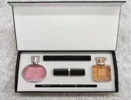 Coffret cadeau de maquillage 5 en 1, Collection de cosmétiques, Mascara, Eyeliner, rouge à lèvres, Kit de Parfum 7689703