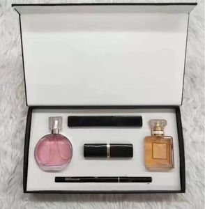 5-Piece Makeup and Perfume Gift Set - Includes Mascara, Eyeliner, Lipstick & Fragrance Kit