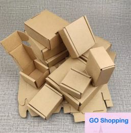 Top 50 stuks Grote Kraftpapier Doos Bruin Kartonnen Sieraden Verpakking Voor Verzending Golfkarton Verdikte Papier Post 17Sizes1